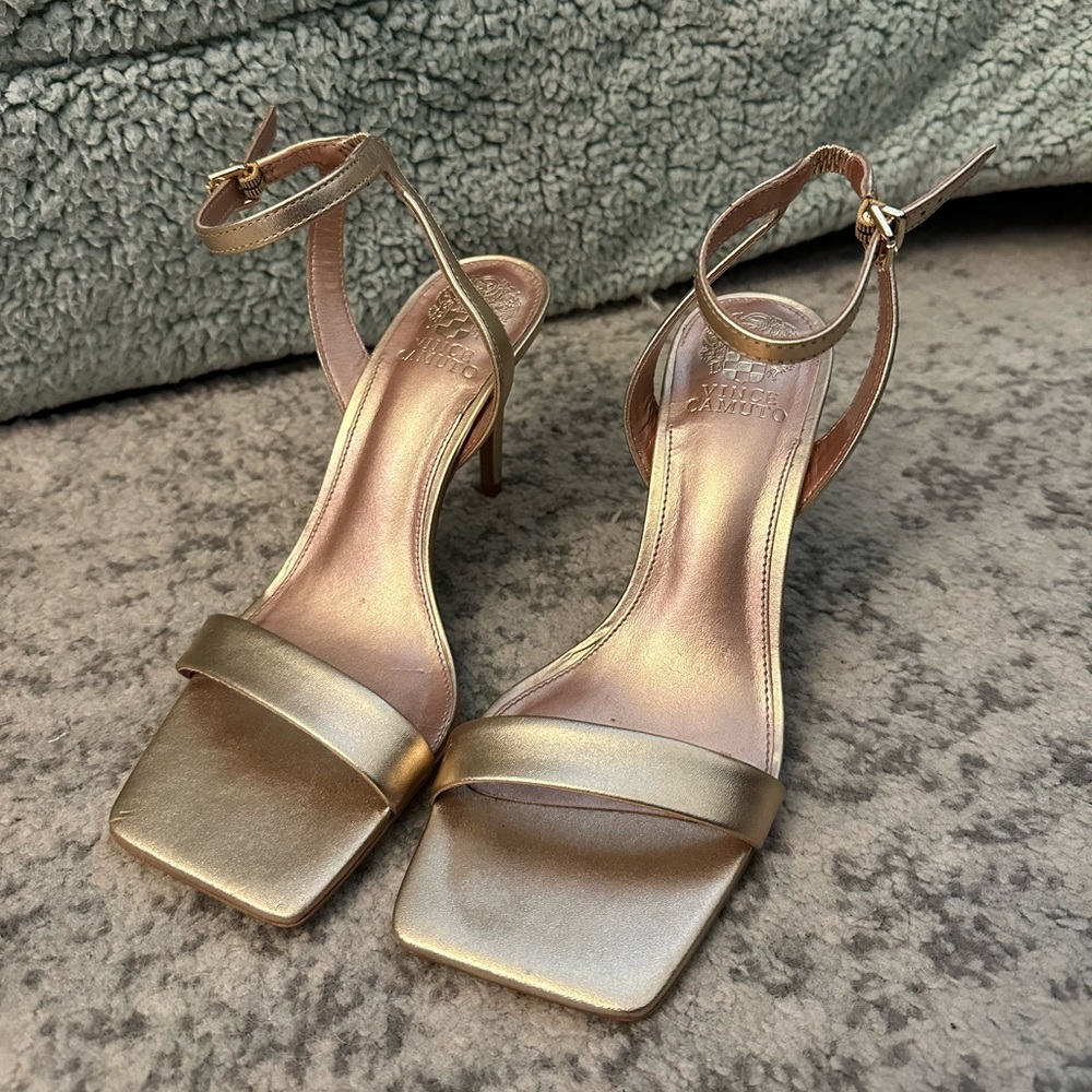 Vince Camuto Gold Evening Heels